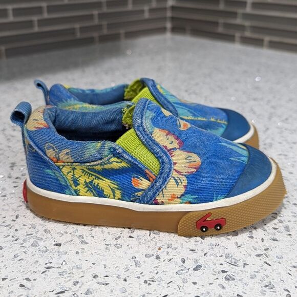 See Kai Run Pablo Slip on Sneaker Tropical Hawaiian Vans Toddler Kids Boy Girl 4 - Picture 5 of 8